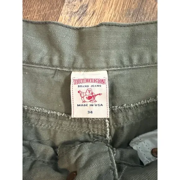 VTG True Religion Men's Jeans Size 34 Skulls & Roses Vintage Made in USA